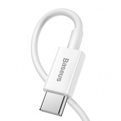 Baseus USB-C kábel a Lightning Superior sorozat, 20 W, PD, 0,25 m, fehér