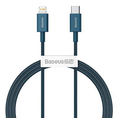 Baseus USB-C kábel a Lightning Superior sorozathoz, 20 W, PD, 1 m, kék