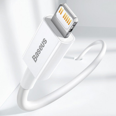 Baseus USB-C kábel Lightning Superior sorozat, 20 W, PD, 1,5 m, fehér