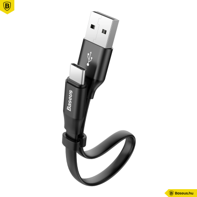 Baseus Nimble USB-C gyors adat/töltőkábel 23cm - Fekete