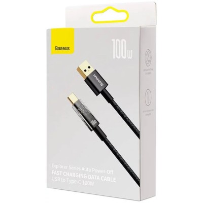 Baseus Explorer USB-USB-C kábel, 100W, 1 m (Fekete)