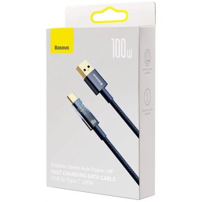 Baseus Explorer USB-USB-C kábel, 100W, 2 m (kék)