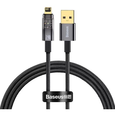 Baseus Explorer USB-Lightning kábel, 2,4A, 1m (fekete)