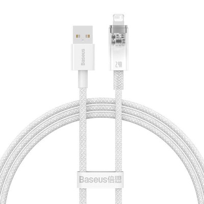 Baseus Explorer Sorozat USB / Lightning gyorstöltő kábel 1m, 2.4A (fehér)
