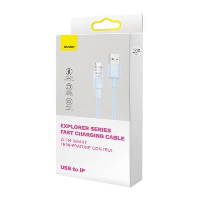 Baseus Explorer Sorozat USB / Lightning gyorstöltő kábel 1m, 2.4A (kék)