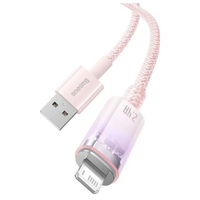 Baseus Explorer Sorozat USB / Lightning gyorstöltő kábel 1m, 2.4A (rózsaszín)