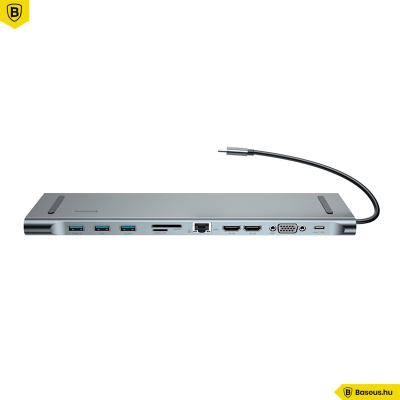 Baseus Enjoyment 11 az 1-ben USB3.0 C típusú notebook HUB adapter 