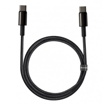 Baseus Tungsten Gold USB-C-USB-C kábel, 100 W, 1 m, fekete