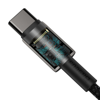 Baseus Tungsten Gold USB-C USB-C kábel, 100 W, 2 m, fekete