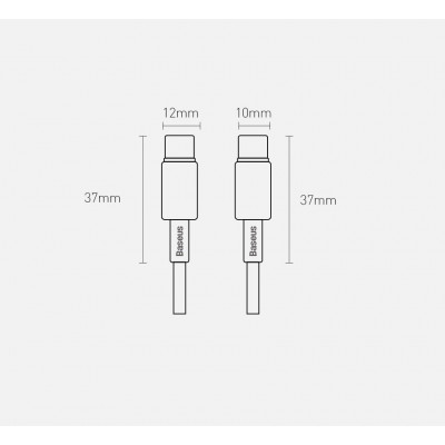 Baseus Tungsten Gold USB-C USB-C kábel, 100 W, 2 m, fekete