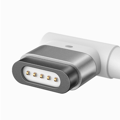 Baseus Zinc mágneses kábel L-alakú USB-C - MagSafe 60 W, 2 m, fehér