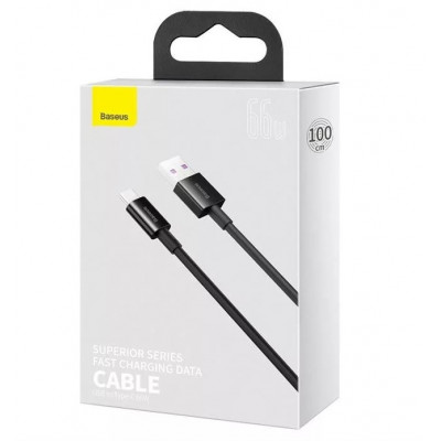 Baseus Superior sorozatú kábel, USB-USB-C 66 W, 1 m, fekete