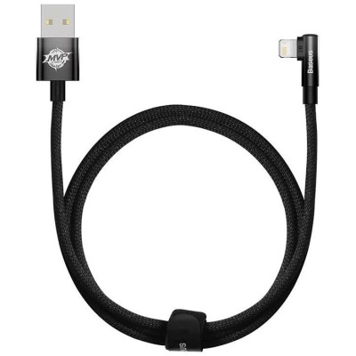 Baseus MVP 2 könyökkábel, tápkábel USB - Lightning csatlakozó, 1m, 20W, fekete