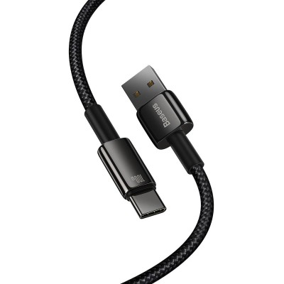 Baseus Tungsten Gold adatkábel, töltőkábel USB / USB-C, 100W, 2m (fekete)