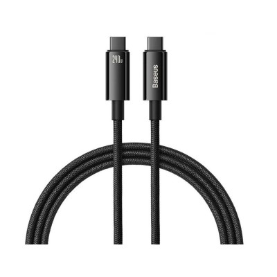 Baseus Tungsten Gold USB-C - USB-C kábel, 240W 1 m (fekete)