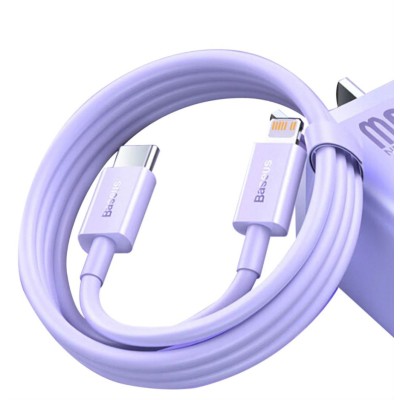 Baseus Superior Series USB-C / Lightning gyorstöltő kábel PD 20W 1m - lila