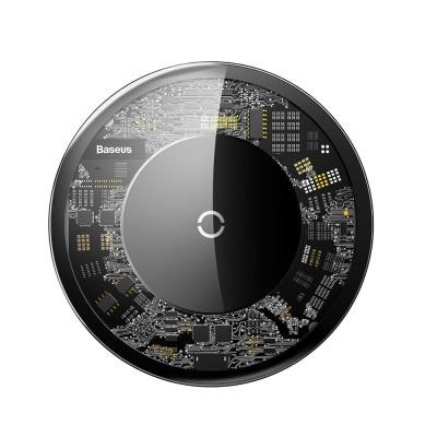Baseus Simple 10W Lightning vezeték nélküli töltő, átlátszó