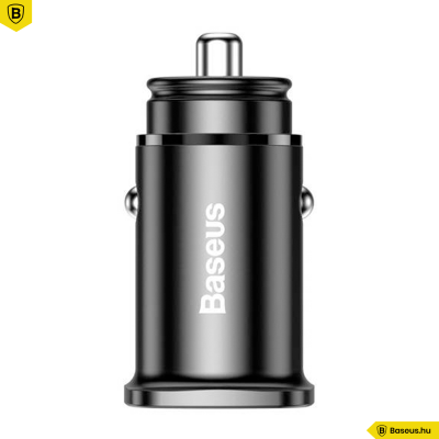 Baseus Square USB/USB-C autós töltő 30W PPS (PD3.0,QC4.0+,SCP,AFC) - Fekete