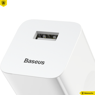 Baseus hálózati gyorstöltő USB QC 3.0 24W - Fehér
