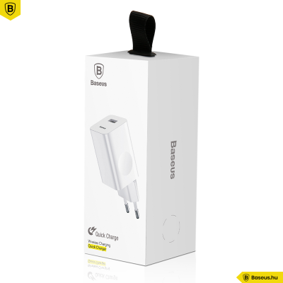 Baseus hálózati gyorstöltő USB QC 3.0 24W - Fehér