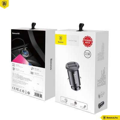 Baseus Grain autós töltő 3.1A 2USB