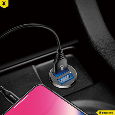 Baseus Grain autós töltő 3.1A 2USB
