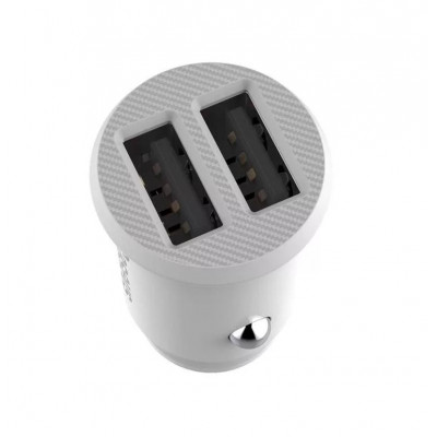 Baseus Grain autós töltő 2x USB 5V 3.1A, fehér