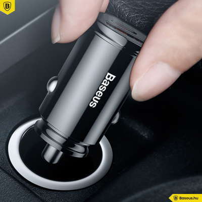Baseus autós töltő USB/USB-C 30W Circular - Fekete