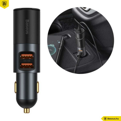 Baseus 2USB autós töltő szivargyújtóval 120 W Share Together - Szürke