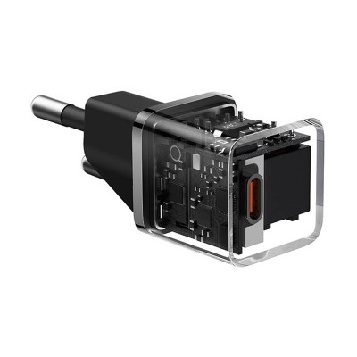 Baseus GaN5 Mini hálózati töltő 20W, USB-C (fekete)