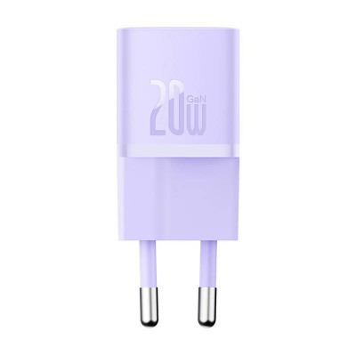 Baseus GaN5 Mini hálózati töltő 20W, USB-C (lila)