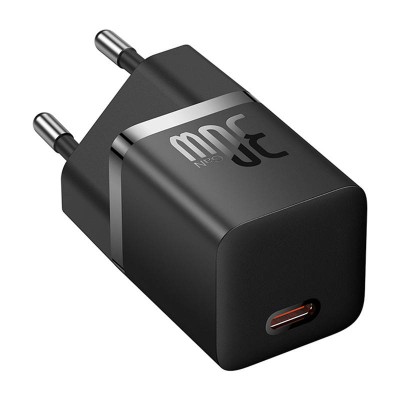 Baseus GaN5 Mini hálózati töltő 30W, USB-C (fekete)