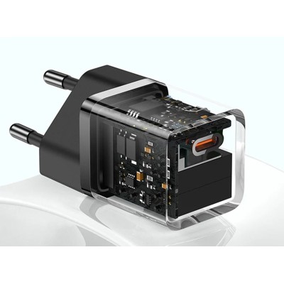 Baseus GaN5 Mini hálózati töltő 30W, USB-C (fekete)