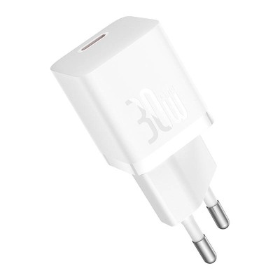 Baseus GaN5 Mini hálózati töltő 30W, USB-C (fehér)