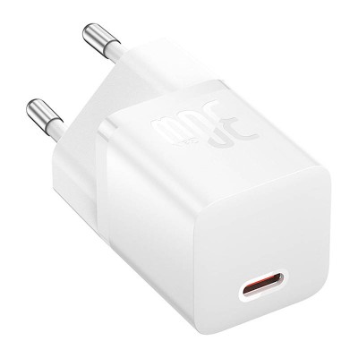 Baseus GaN5 Mini hálózati töltő 30W, USB-C (fehér)