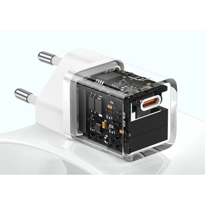 Baseus GaN5 Mini hálózati töltő 30W, USB-C (fehér)