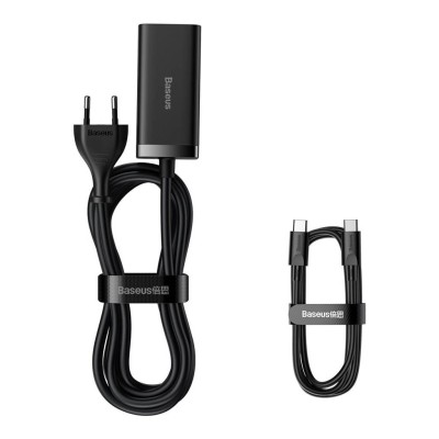 Baseus GaN3 Pro univerzális gyorstöltő 2 x USB-C / 2x USB, 100W, PD3.0, QC4.0, AFC, fekete