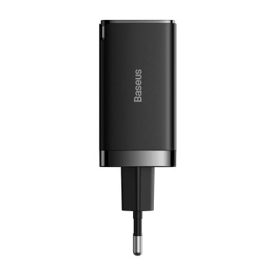 Baseus GaN5 Pro hálózati töltő, 2xUSB-C + USB, 65W (fekete)