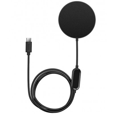 Baseus Simple Mini2 Mágneses (MagSafe), vezeték nélküli töltő, 15W, fekete