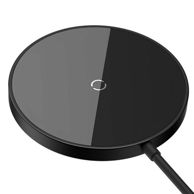 Baseus Simple Mini3 Mágneses (MagSafe) ,vezeték nélküli töltő,15W (fekete)