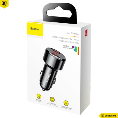 Baseus Magic Series 2USB autós töltő 6A/45W QC 3.0 gyors töltés
