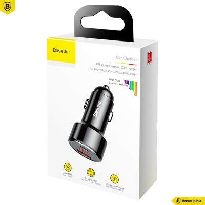 Baseus Magic Series PPS - USB/USB-C autós töltő QC 4.0+ / QC3.0 6A/45W
