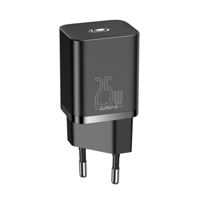 Baseus Super Si Quick Charger gyors hálózati töltő 1C 25W, fekete