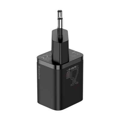 Baseus Super Si Quick Charger gyors hálózati töltő 1C 25W, fekete