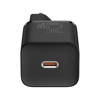 Baseus Super Si Quick Charger gyors hálózati töltő 1C 25W, fekete