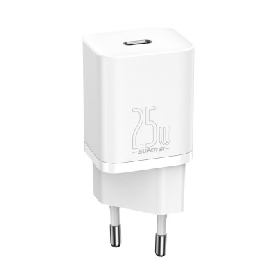 Baseus Super Si Quick Charger gyors hálózati töltő 1C 25W, fehér