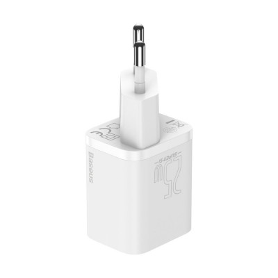 Baseus Super Si Quick Charger gyors hálózati töltő 1C 25W, fehér