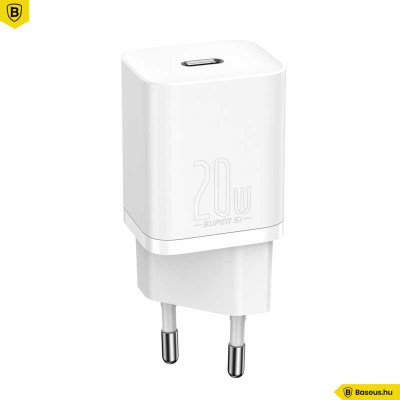 Baseus Super Si USB-C hálózati gyorstöltő 20W - Fehér