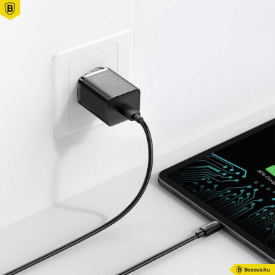 Baseus Super Si USB-C gyors hálózati töltő 30W - Fekete