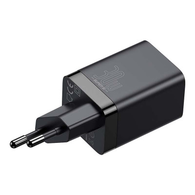 Baseus Super Si Pro gyorstöltő USB + USB-C 30W, fekete